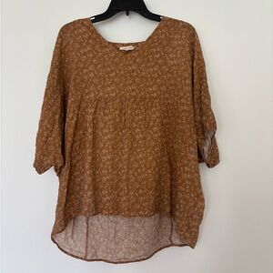Brown Floral blouse
